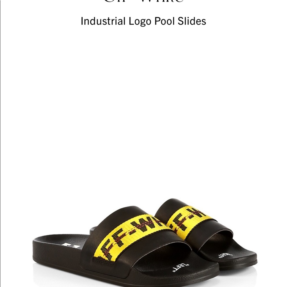 OFF- WHITE Industrial Logo Pool Slides